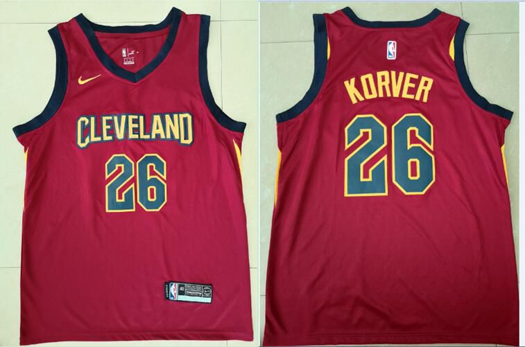 Men Cleveland Cavaliers 26 Korver Red Game Nike NBA Jerseys
